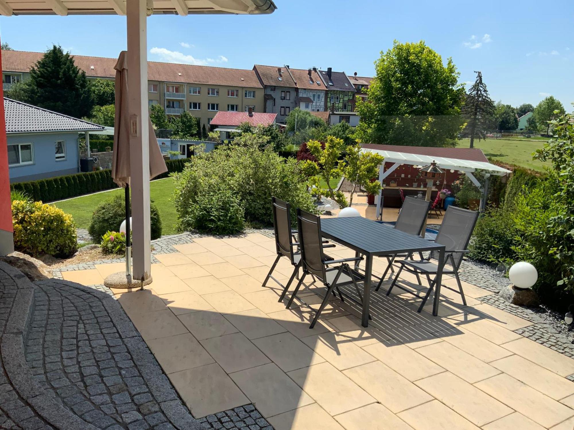 Ferienhaus Luebke, Gartenblick Muehlhausen  Luaran gambar